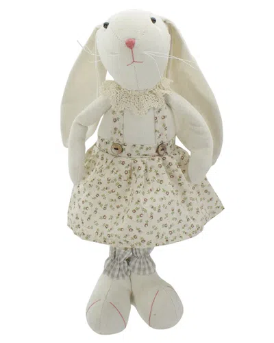 Northlight Standing Girl Easter Bunny Spring Figure In Ivory