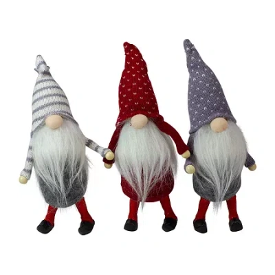 Northlight Standing Gnome 3-pc. Christmas Ornament In Red