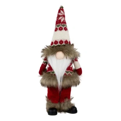 Northlight Standing Gnome With Knitted Outfit Christmas Figure In Red