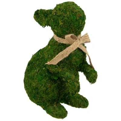 Northlight Standing Moss Easter Rabbit Figurine In Green