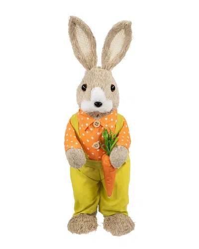 Northlight Standing Rabbit With Carrot Figure In Brown