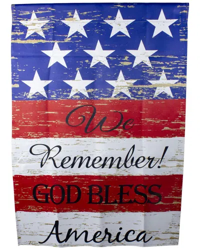 Northlight Stars & Stripes We Remember God Bless America Patriotic House Flag In Animal Print