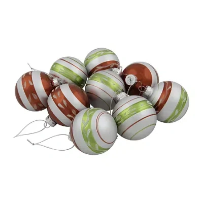 Northlight Striped Vintage 9-pc. Christmas Ornament In Multi