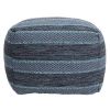 Northlight Striped Woven Cotton Square Pouf