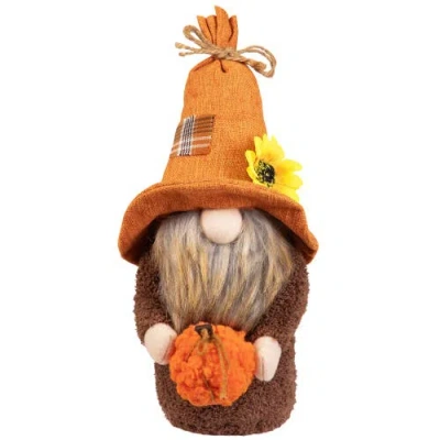 Northlight Sunflower And Pumpkin Gnome Fall Harvest Decoration In Multi