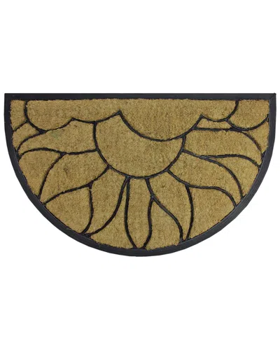 Northlight Sunflower Half Round Doormat In Brown