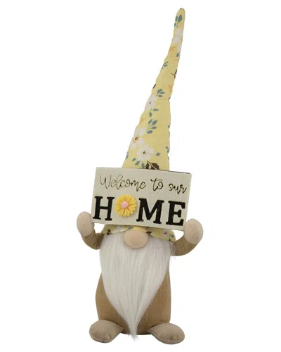 Northlight Sunflower Hat Gnome With Home Sign In Yellow