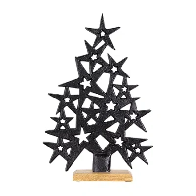 Northlight Super Star Metal Christmas Tabletop Tree In Black