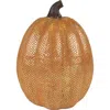 Northlight Touch Of Gold Textured Fall Harvest Pumpkin Decoration In Gold