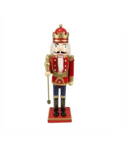 Northlight Traditional Christmas Nutcracker King With Sceptre In Red