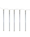 Northlight Transparent Dripping Icicle Snowfall Christmas Light Tubes-clear Wire, Set Of 10 In Clear