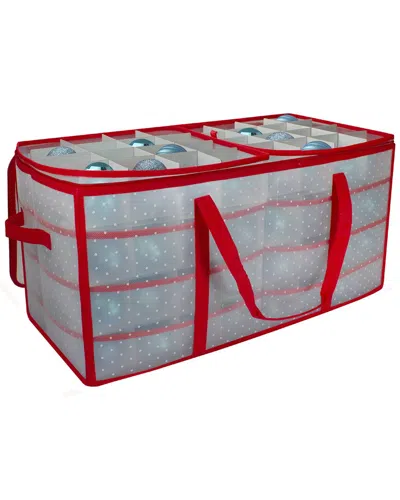 Northlight Transparent Zip Up Christmas Storage Box - Holds 128 Ornaments In Multi