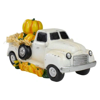 Northlight Truck Full Of Pumpkins And Hay Thanksgiving Decoration In Multi
