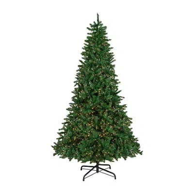 Northlight Twin Falls Artificial Clear Lights 9 Foot Pre-lit Pine Christmas Tree In Green
