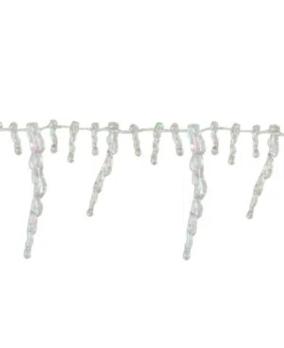 Northlight Unlit Clear Iridescent Icicle Beaded Artificial Christmas Garland