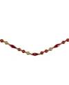 Northlight Unlit Finish Beaded Artificial Christmas Garland In Red