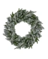 Northlight Unlit Flocked Mixed Colorado Pine Artificial Christmas Wreath In Green