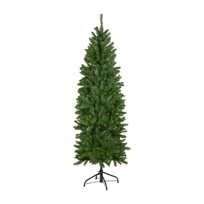Northlight Unlit Pencil White River Artificial 7 1/2 Foot Fir Christmas Tree In Green