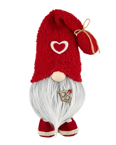 Northlight Valentine's Day Gnome Figurine With Bow & Arrow In Red