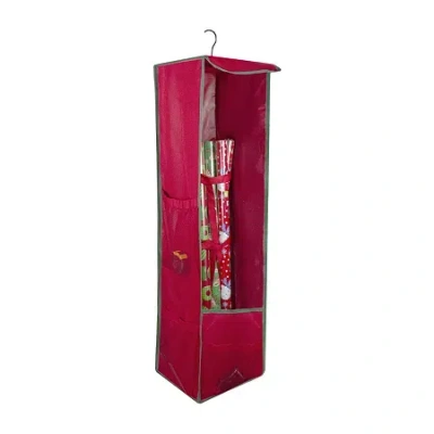 Northlight Vertical Hanging Organizer 3-compartment Ornament Storage In Red