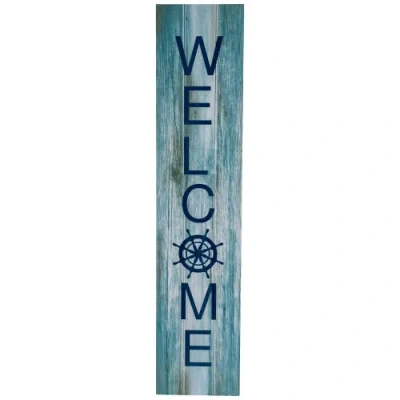 Northlight Weathered Coastal "welcome" Porch Board Sign Decoration In Gray
