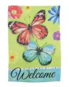 Northlight Welcome Butterflies Outdoor House Flag