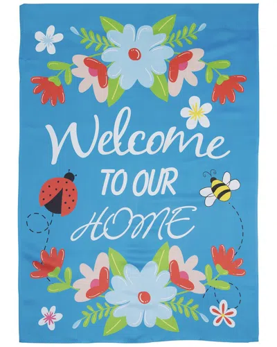 Northlight Welcome To Our Home Floral Outdoor House Flag In Multi