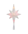Northlight White Frosted Bethlehem Star With Gold Tone Scrolling Christmas Tree Topper In Clear