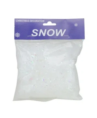 Northlight White Iridescent Artificial Powder Snow Flakes For Christmas Decorating 2 Oz.