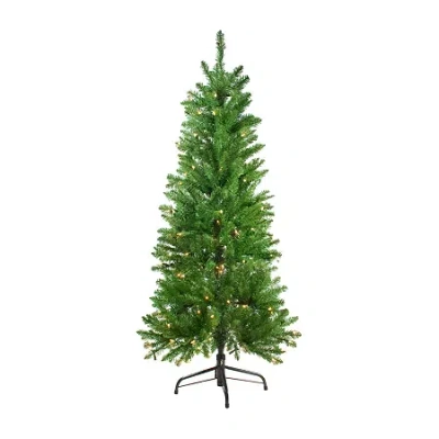 Northlight White River Artificial Pencil Clear Lights 4 1/2 Foot Pre-lit Fir Christmas Tree In Green