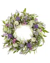 Northlight Lavender And Allium Spring Wreath In Purple