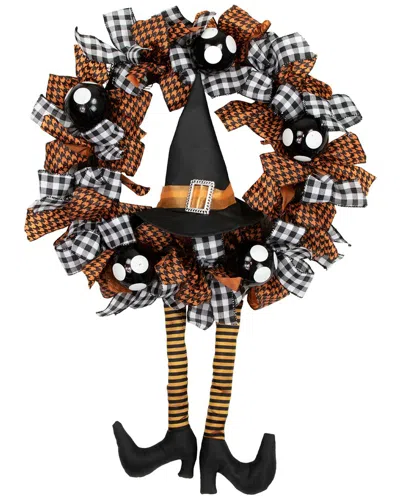 Northlight Witch With Bows Halloween Wreath In Black