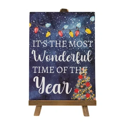 Northlight Wonderful Time Of The Year Christmas Tabletop Decor In White