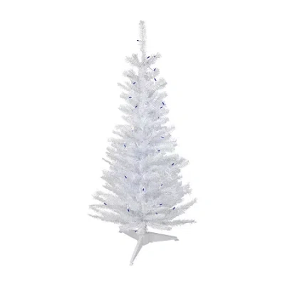 Northlight Woodbury White Slim Artificial Blue Lights 4 Foot Pre-lit Pine Christmas Tree