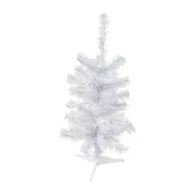 Northlight Woodbury White Slim Artificial Clear Lights 2 Foot Pre-lit Pine Christmas Tree