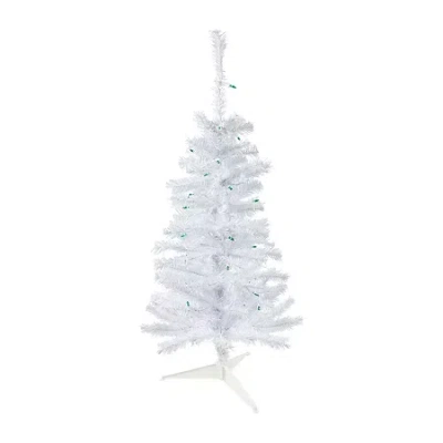 Northlight Woodbury White Slim Artificial Green Lights 3 Foot Pre-lit Pine Christmas Tree