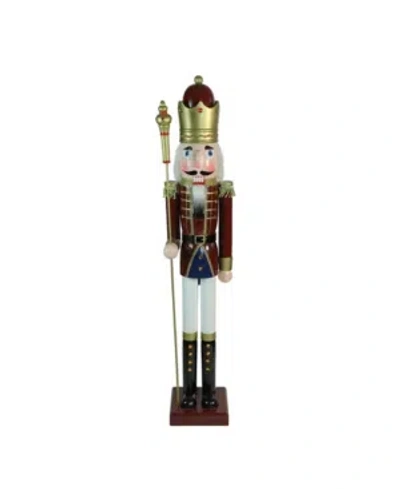 Northlight Wooden Christmas Nutcracker King With Scepter In Brown