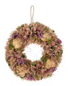 Northlight Wooden Floral Spring Wreath With Preserved Artichoke In Beige