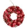 Northlight Wooden Roses Artificial Valentine's Day Wreath In Pink