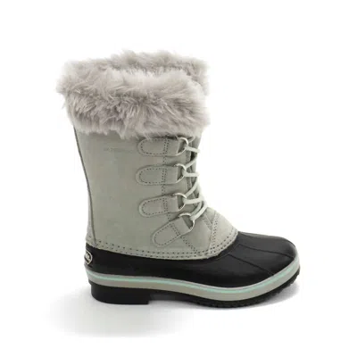 Northside Kids' Girl's Kathmandu Mid Calf Waterproof Snow Boots In Light Gray In Multi