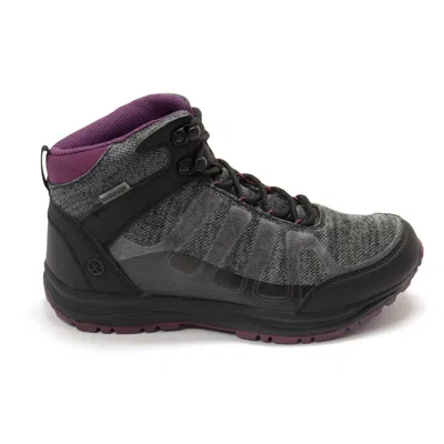 Northside Women's Gamma Mid Waterproof Hiking Boots In Dark Gray In Black