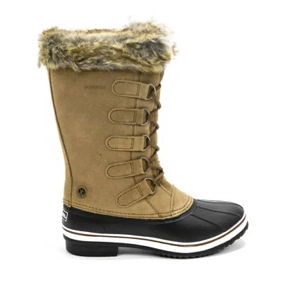 Northside Women's Kathmandu Snow Boot In Camel In Animal Print