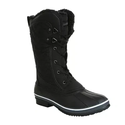Northside Womens Sacramento Waterproof Insulated Flat Heel Snow Boots In Black