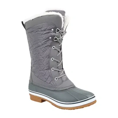 Northside Womens Sacramento Waterproof Insulated Flat Heel Snow Boots In Gray