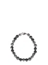 Northskull Bracelet With Multicolored Gems And Beads With Arrow