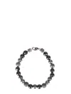Northskull Bracelet With Multicolored Gems And Beads With Arrow In Black