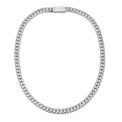 Northskull Men's Flat Curb Chain Necklace In Silver In Metallic