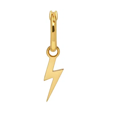 Northskull Men's Lightning Bolt Hoop Earring In Gold