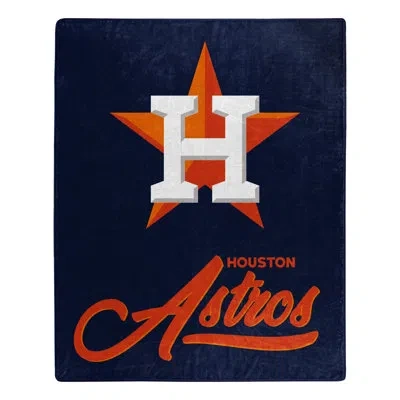Northwest Astros Signature Raschel Throw In Black;orange