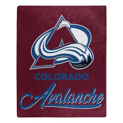 Northwest Avalanche Signature Raschel Throw In Blue;chocolate